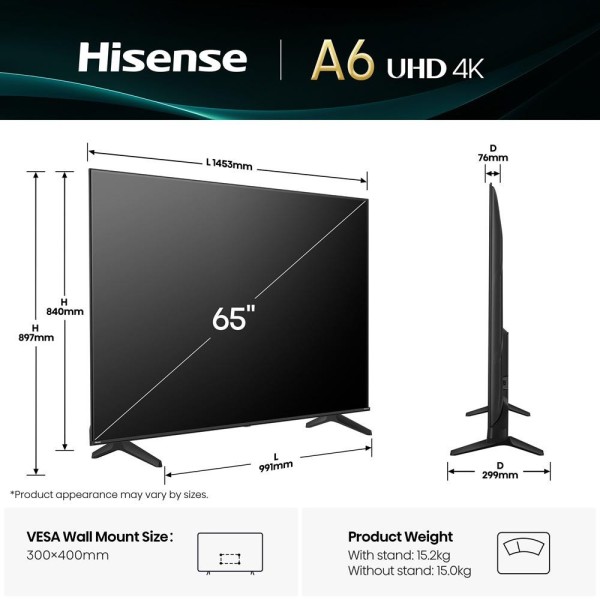 Телевізор Hisense 65A6Q Телевізор Hisense 65A6Q