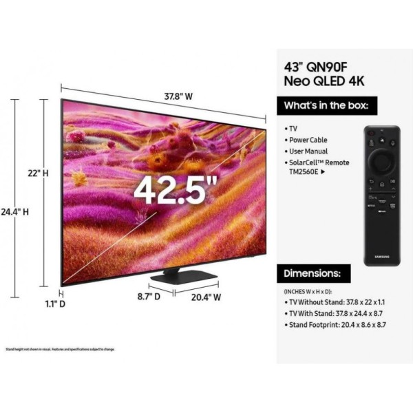 Телевізор Samsung QE43QN90FAUXUA