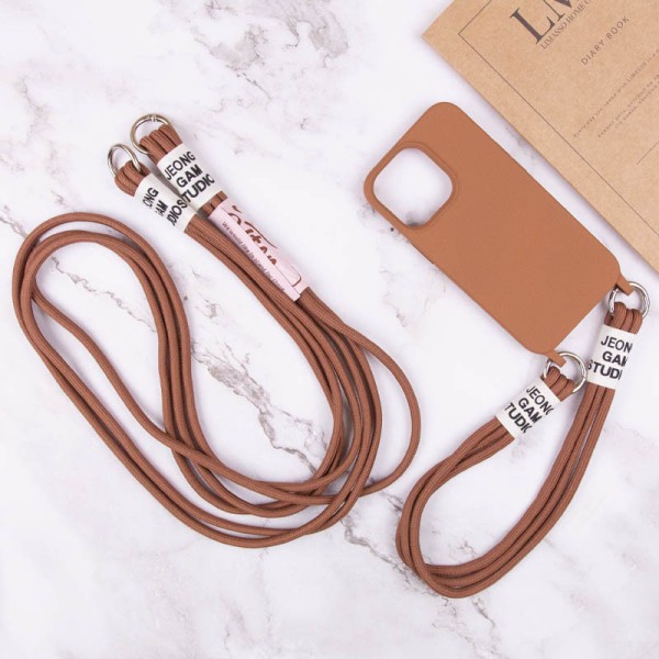 Чохол TPU two straps California для Apple iPhone 11 (6.1") Коричневий Чохол TPU two straps California для Apple iPhone 11 (6.1") Коричневий