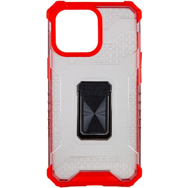 Ударостійкий чохол Transformer CrystalRing для Apple iPhone 13 Pro (6.1") Червоний