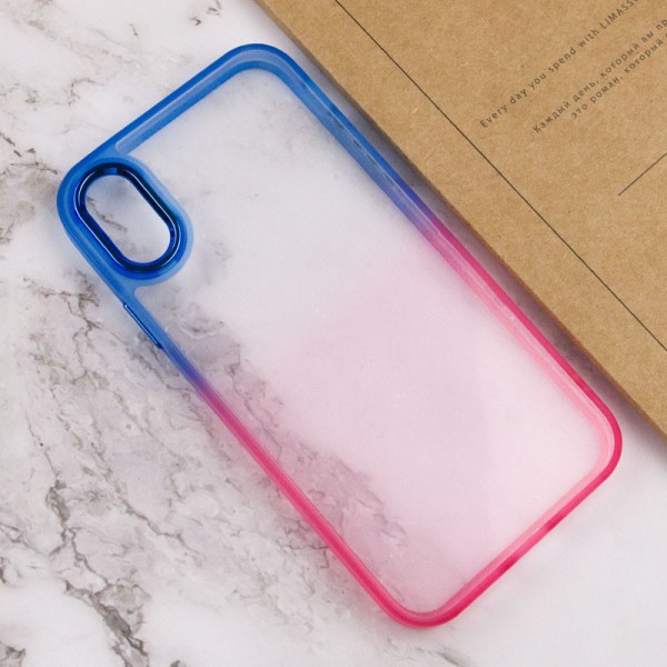 Чохол TPU+PC Fresh sip series для Apple iPhone XS Max (6.5") Рожевий / Синій