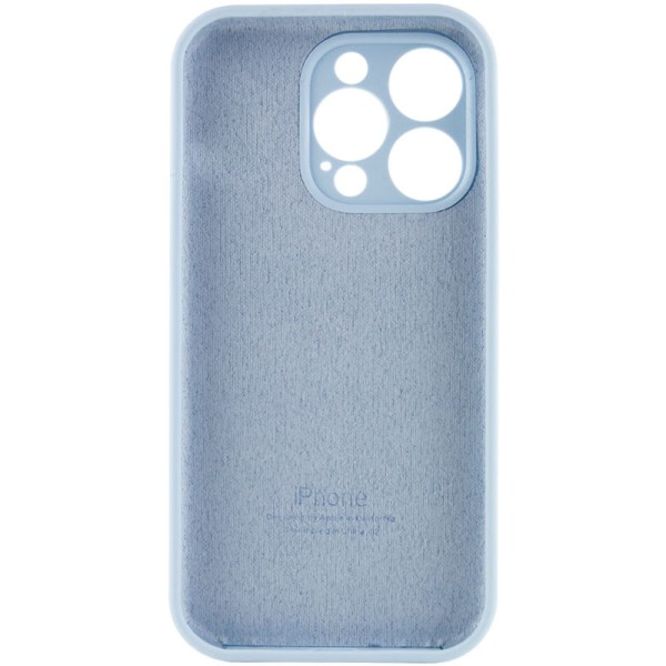 Чохол Silicone Case Full Camera Protective (AA) для Apple iPhone 14 Pro (6.1") Блакитний / Sweet Blue