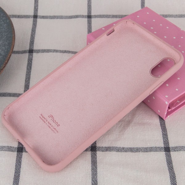 Чохол Silicone Case Full Protective (AA) для Apple iPhone X (5.8") / XS (5.8") Рожевий / Pink Sand