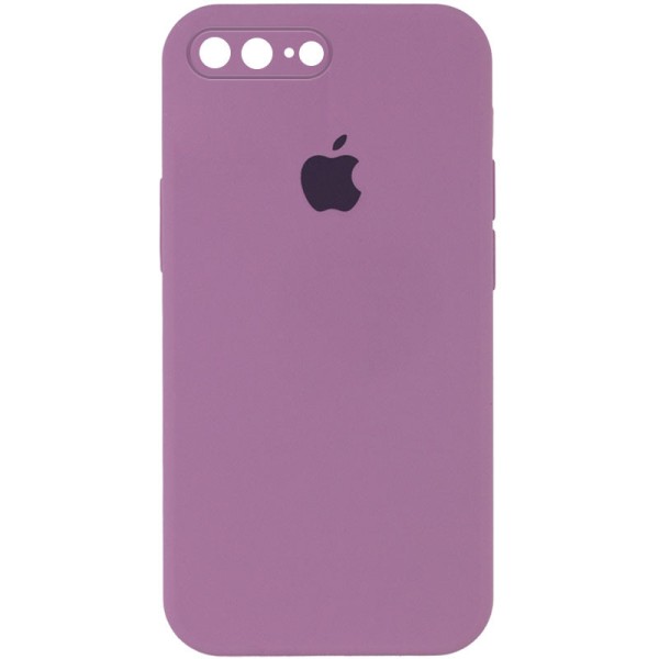 Чохол Silicone Case Square Full Camera Protective (AA) для Apple iPhone 7 plus / 8 plus (5.5") Ліловий / Lilac Pride