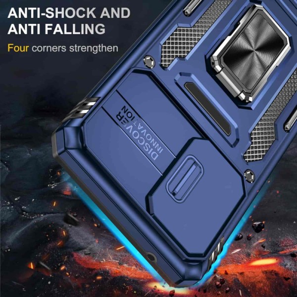 Ударостійкий чохол Camshield Army Ring для Samsung Galaxy A23 4G Синій / Navy