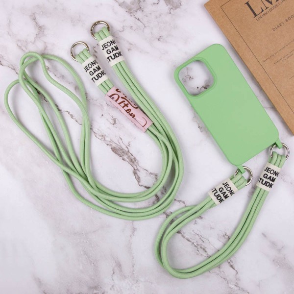 Чохол TPU two straps California для Apple iPhone 12 Pro Max (6.7") Зелений / Pistachio Чохол TPU two straps California для Apple iPhone 12 Pro Max (6.7") Зелений / Pistachio