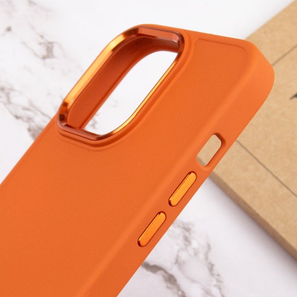 TPU чохол Bonbon Metal Style для Apple iPhone 14 Pro Max (6.7") Помаранчевий / Papaya