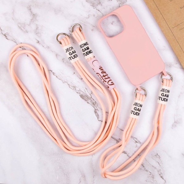 Чохол TPU two straps California для Apple iPhone 13 Pro Max (6.7") Рожевий / Pink Sand