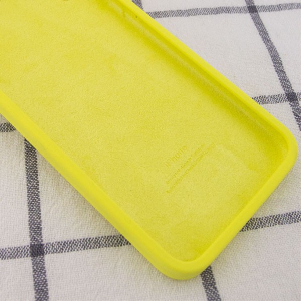 Чохол Silicone Case Square Full Camera Protective (AA) для Apple iPhone 11 Pro Max (6.5") Жовтий / Bright Yellow