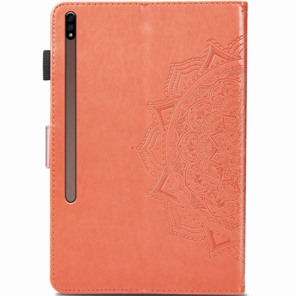 Шкіряний чохол Art Case з візитницею для Samsung Galaxy Tab S7+ Помаранчевий