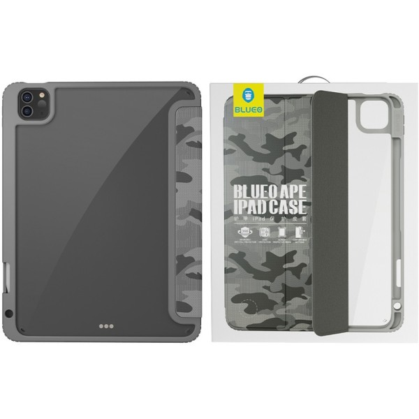 Чохол-книжка iPad Pro 12.9 M1 2021 Blueo Ape Case with Leather Sheath Camo Grey