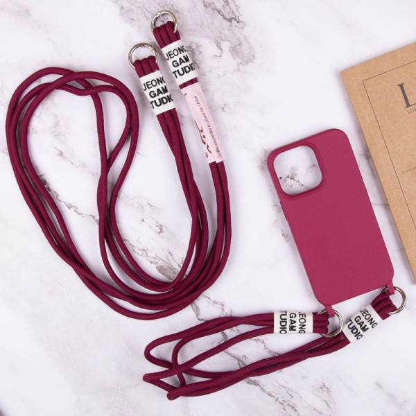 Чохол TPU two straps California для Apple iPhone 13 Pro Max (6.7") Червоний / Rose Red