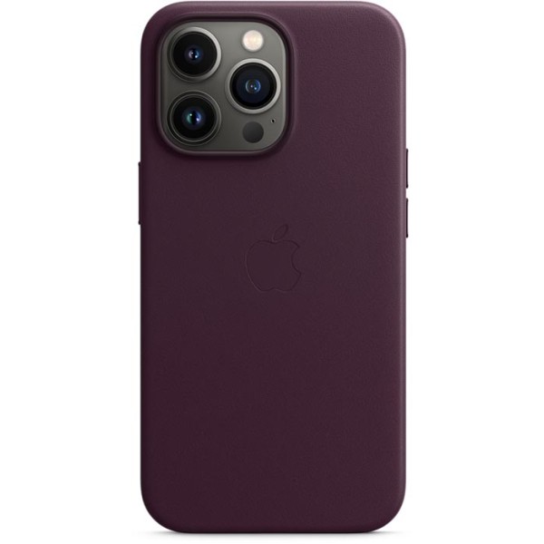 Чохол-накладка Apple iPhone 13 Pro Leather Case with MagSafe - Dark Cherry (MM1A3)