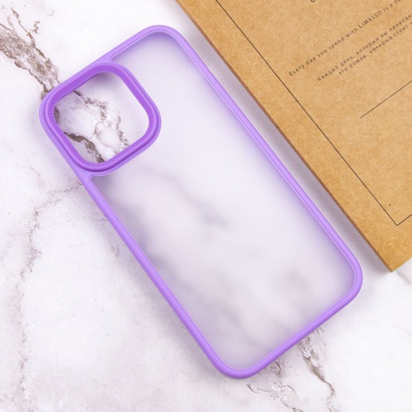 TPU+PC чохол Metal Buttons для Apple iPhone 13 Pro (6.1") Бузковий