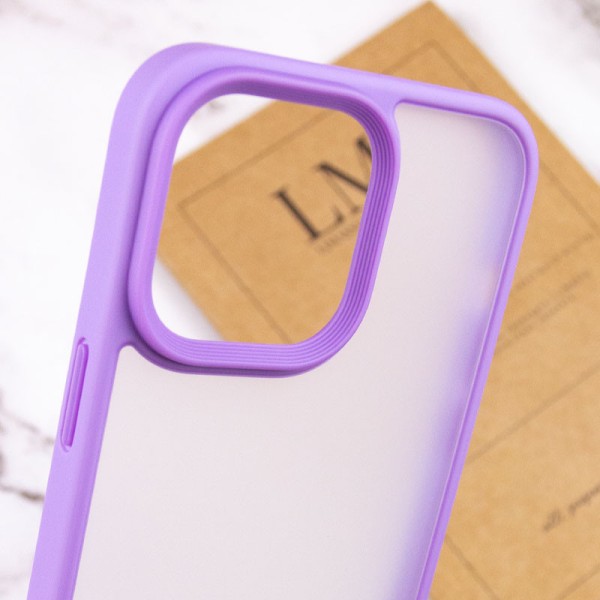 TPU+PC чохол Metal Buttons для Apple iPhone 13 Pro (6.1") Бузковий
