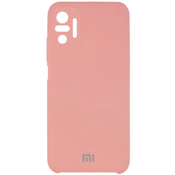 Чехол Silicone Cover Full Camera (AAA) для Xiaomi Redmi Note 10 Pro / 10 Pro Max Розовый / Pink