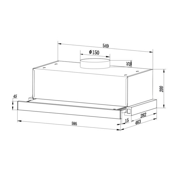 Витяжка Interline SLIM ULTRA GLASS BL A/60 Витяжка Interline SLIM ULTRA GLASS BL A/60