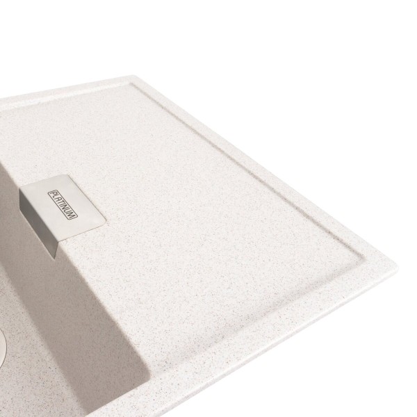 Гранітна мийка для кухні Platinum 8650 DIAMOND матова (топаз)