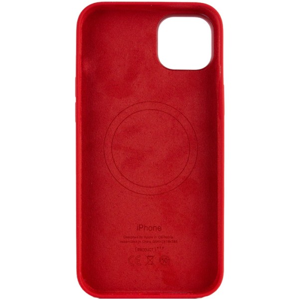 Чохол Silicone case (AAA) full with Magsafe для Apple iPhone 14 (6.1") Червоний / Red Чохол Silicone case (AAA) full with Magsafe для Apple iPhone 14 (6.1") Червоний / Red