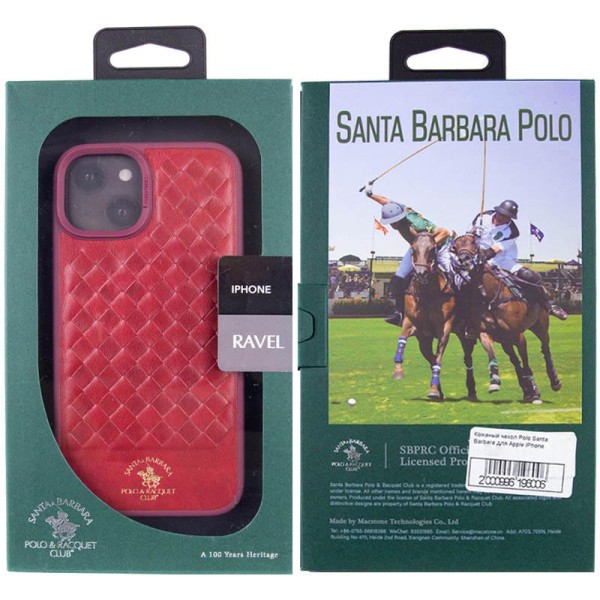 Шкіряний чохол Polo Santa Barbara для Apple iPhone 14 Plus (6.7") Red Шкіряний чохол Polo Santa Barbara для Apple iPhone 14 Plus (6.7") Red
