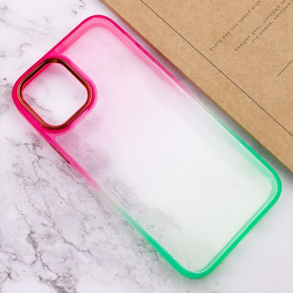 Чохол TPU+PC Fresh sip series для Apple iPhone 11 Pro Max (6.5") Салатовий / Рожевий