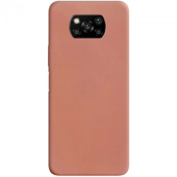 Чехол-накладка Xiaomi Pocophone X3 Jelly Silicone Case Peach Pink (35)