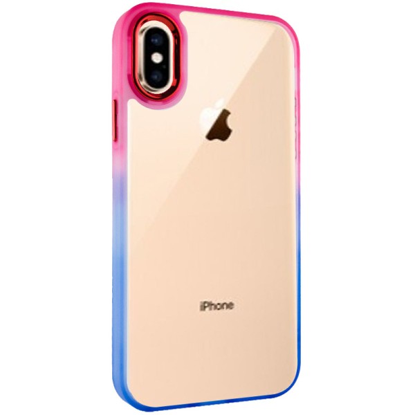 Чохол TPU+PC Fresh sip series для Apple iPhone XS Max (6.5") Синій / Рожевий