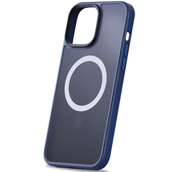 TPU+PC чохол Metal Buttons with MagSafe для Apple iPhone 13 Pro (6.1") Синій TPU+PC чохол Metal Buttons with MagSafe для Apple iPhone 13 Pro (6.1") Синій