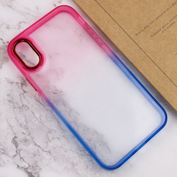 Чохол TPU+PC Fresh sip series для Apple iPhone XS Max (6.5") Синій / Рожевий