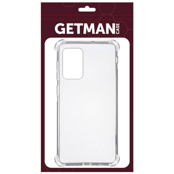 TPU чохол GETMAN Ease logo посилені кути для Samsung Galaxy A32 4G Безбарвний (прозорий)