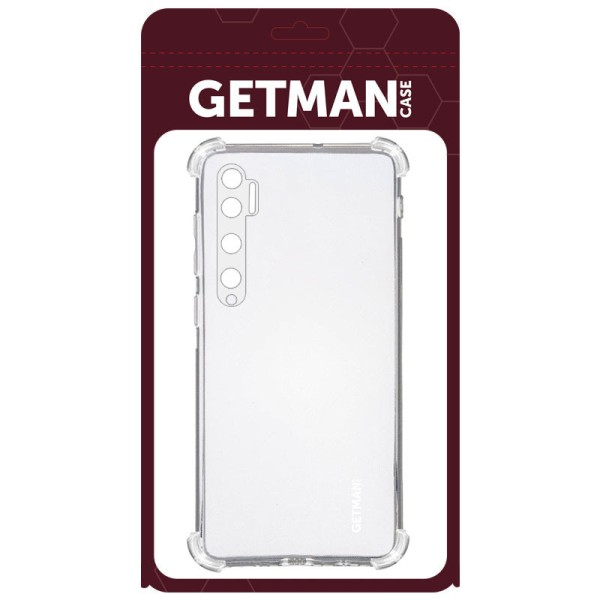 TPU чохол GETMAN Ease logo посилені кути для Xiaomi Mi Note 10 / Note 10 Pro / Mi CC9 Pro Безбарвний (прозорий)