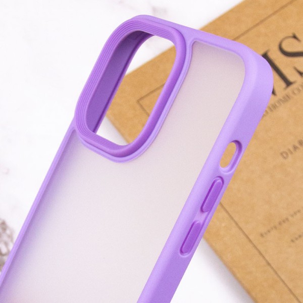 TPU+PC чохол Metal Buttons для Apple iPhone 14 Pro (6.1") Бузковий