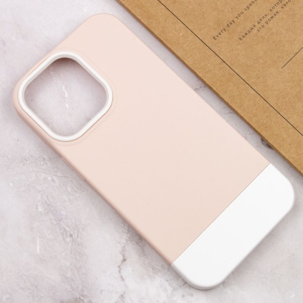 Чохол TPU+PC Bichromatic для Apple iPhone 13 Pro Max (6.7") Grey-beige / White