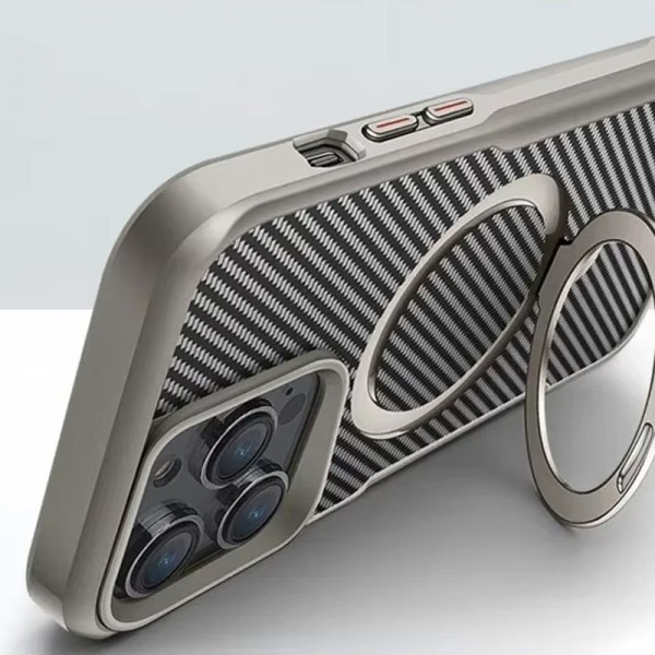 TPU+PC чохол Metal Buttons with MagSafe Carbon Ring для Apple iPhone 15 Pro (6.1") Сірий TPU+PC чохол Metal Buttons with MagSafe Carbon Ring для Apple iPhone 15 Pro (6.1") Сірий