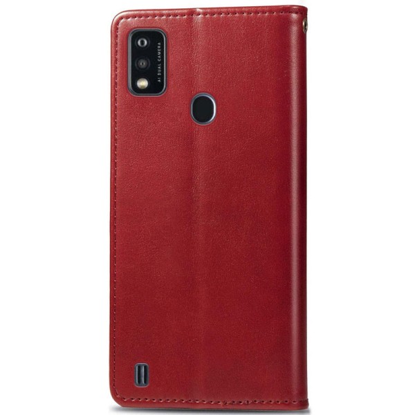 Кожаный чехол книжка GETMAN Gallant (PU) для ZTE Blade A51 Красный