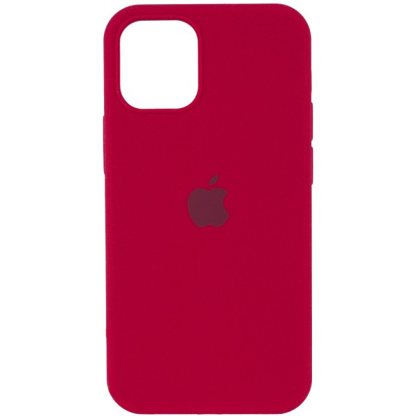 Чохол Silicone Case Full Protective (AA) для Apple iPhone 12 Pro Max (6.7") Червоний / Rose Red Чохол Silicone Case Full Protective (AA) для Apple iPhone 12 Pro Max (6.7") Червоний / Rose Red