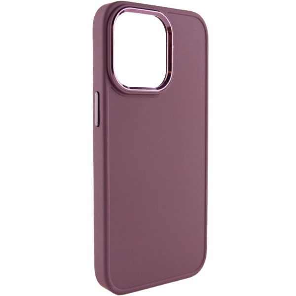 TPU чохол Bonbon Metal Style для Apple iPhone 13 Pro (6.1") Бордовий / Plum