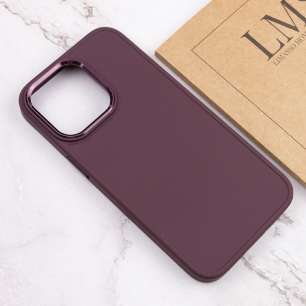 TPU чохол Bonbon Metal Style для Apple iPhone 13 Pro (6.1") Бордовий / Plum