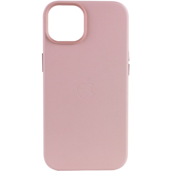 Шкіряний чохол Leather Case (AA Plus) with MagSafe для Apple iPhone 14 (6.1") Sand Pink