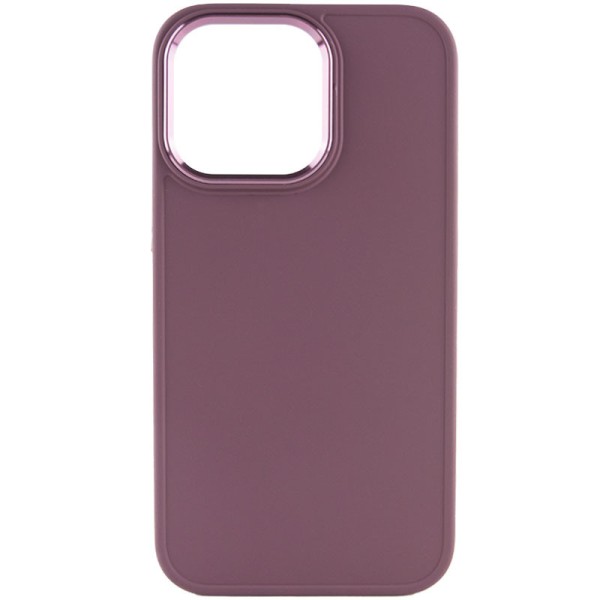 TPU чохол Bonbon Metal Style для Apple iPhone 13 Pro (6.1") Бордовий / Plum