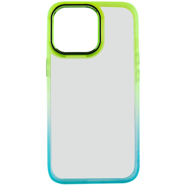 Чохол TPU+PC Fresh sip series для Apple iPhone 13 Pro (6.1") Бірюзовий / Лимонний