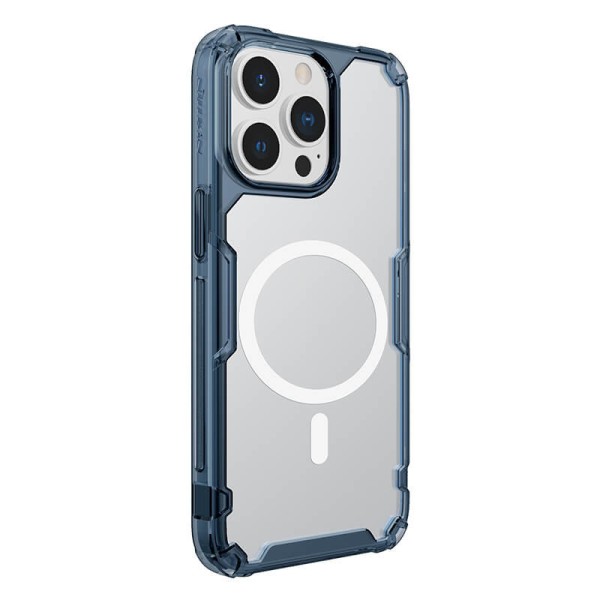 TPU чохол Nillkin Nature Pro Magnetic для Apple iPhone 13 Pro (6.1") Синій (прозорий)