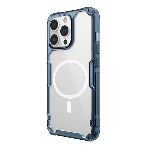 TPU чохол Nillkin Nature Pro Magnetic для Apple iPhone 13 Pro (6.1") Синій (прозорий)