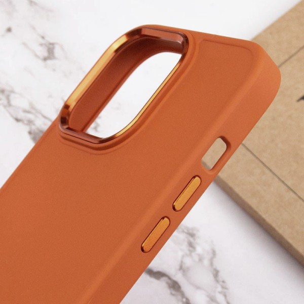 TPU чохол Bonbon Metal Style для Apple iPhone 13 Pro (6.1") Помаранчевий / Papaya