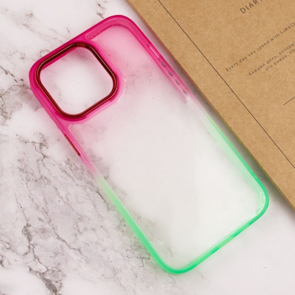 Чохол TPU+PC Fresh sip series для Apple iPhone 14 Pro (6.1") Салатовий / Рожевий