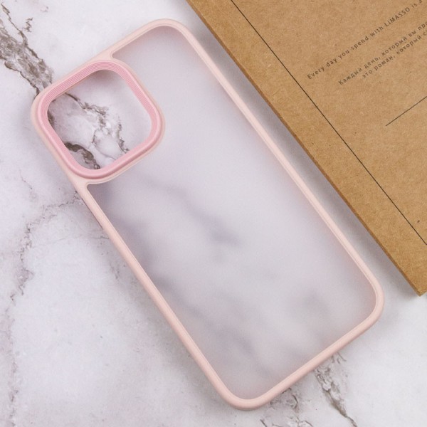 TPU+PC чохол Metal Buttons для Apple iPhone 13 Pro Max (6.7") Рожевий