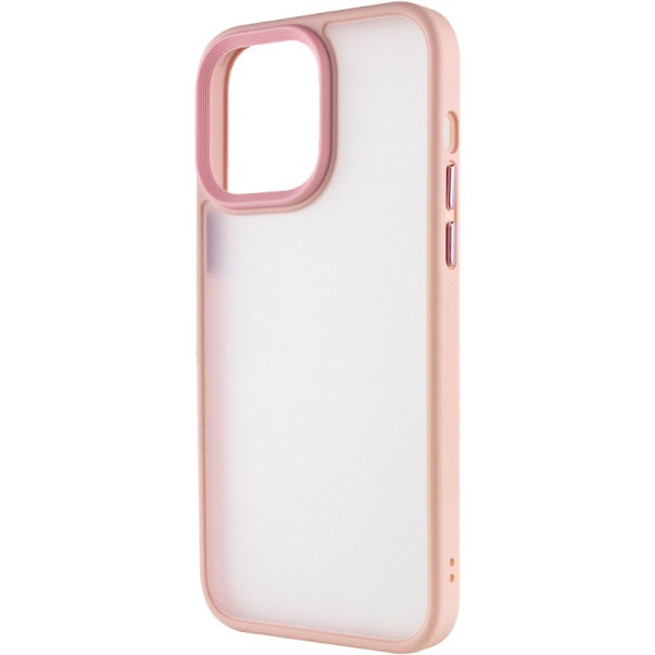 TPU+PC чохол Metal Buttons для Apple iPhone 13 Pro Max (6.7") Рожевий