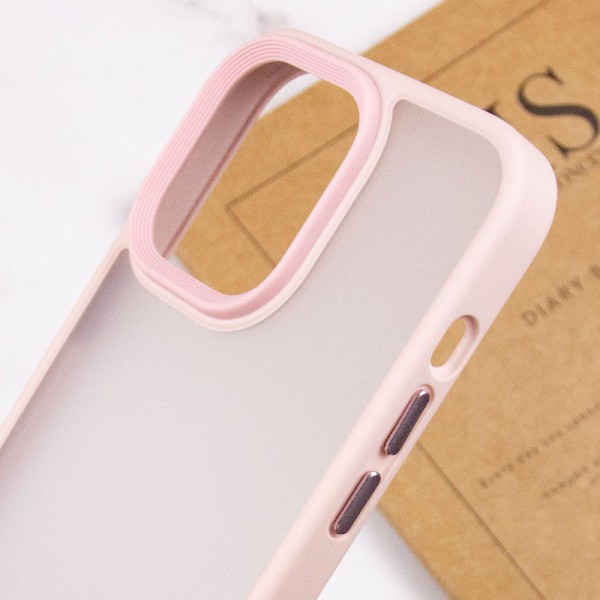 TPU+PC чохол Metal Buttons для Apple iPhone 13 Pro Max (6.7") Рожевий