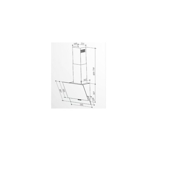 Витяжка Interline ALTEA WH A 60 PB/GL/A
