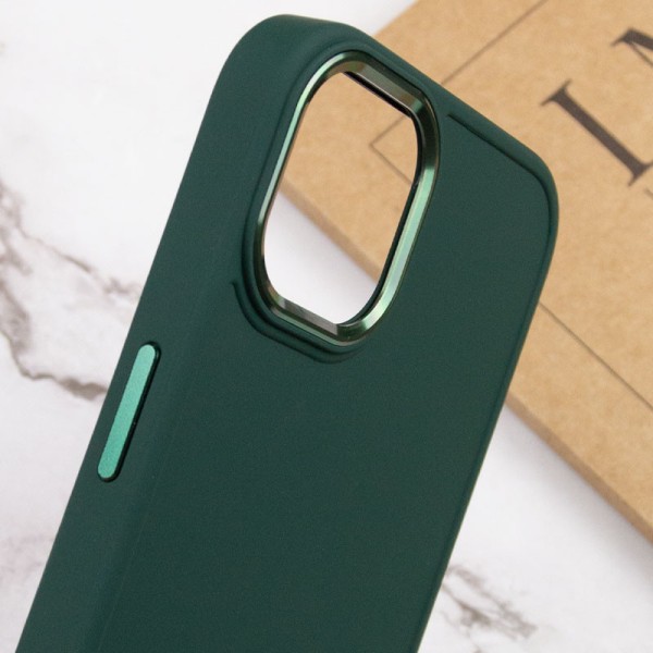TPU чохол Bonbon Metal Style для Apple iPhone 14 (6.1") Зелений / Pine green